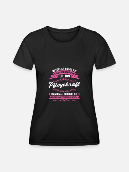 Pflegekraft Pflegekräfte Pflegepersonal Geschenk - Frauen Funktions-T-Shirt - Schwarz