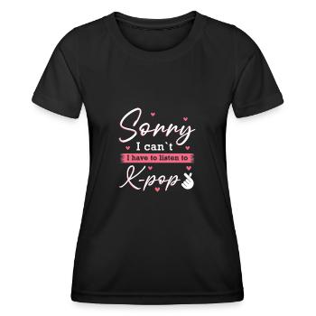 K-Pop K-Pop cadeau - T-shirt sport Femme - noir - Devant - AI Model Female 172 light (172cm)