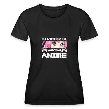 Anime Anime Geschenk - Frauen Funktions-T-Shirt - Schwarz - Vorne - AI Model Female 172 light (172cm)