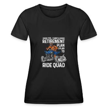 Quad-Radtour Quad Quad Geschenk - Frauen Funktions-T-Shirt - Schwarz - Vorne - AI Model Female 172 light (172cm)