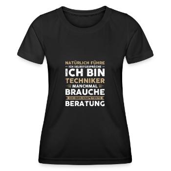 Techniker Ingenieur Technik Geschenk - Frauen Funktions-T-Shirt - Schwarz - Vorne - AI Model Female 172 light (172cm)