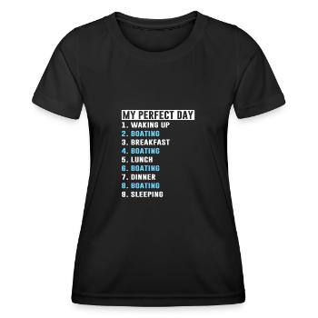 Boat Boat Gift - Women's Functional T-Shirt - black - Front - AI Model Female 172 light (172cm)