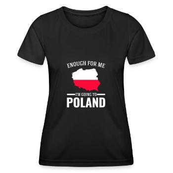 Polnische Polen Polnische Flagge Geschenk - Frauen Funktions-T-Shirt - Schwarz - Vorne - AI Model Female 172 light (172cm)