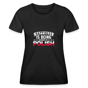 Polish Roots Poland Polish Flag Gift - Women's Functional T-Shirt - black - Front - AI Model Female 172 light (172cm)