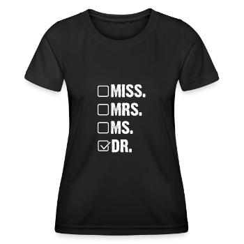 Doktortitel Doktor Doktorarbeit Doktortitel - Frauen Funktions-T-Shirt - Schwarz - Vorne - AI Model Female 172 light (172cm)