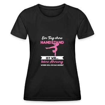 Handstand Turnerin Handstände Geschenk - Frauen Funktions-T-Shirt - Schwarz - Vorne - AI Model Female 172 light (172cm)