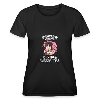 K-Pop-K-Pop-Merch K-Pop-Waren Geschenk - Frauen Funktions-T-Shirt - Schwarz - Vorne - AI Model Female 172 light (172cm)