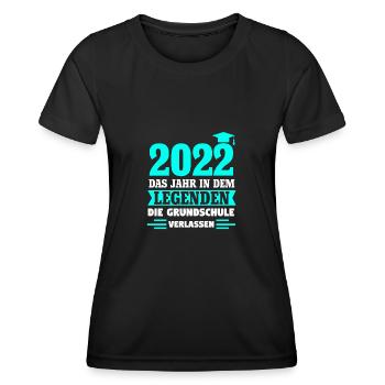 Grundschule 2022 Grundschule Abschluss Geschenk - Frauen Funktions-T-Shirt - Schwarz - Vorne - AI Model Female 172 light (172cm)