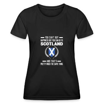 Schottland Schottland Geschenk - Frauen Funktions-T-Shirt - Schwarz - Vorne - AI Model Female 172 light (172cm)