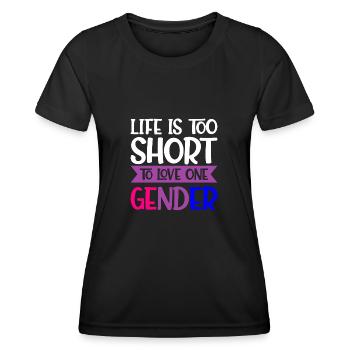 Bisexuel Bisexuel Drapeau LGBT - T-shirt sport Femme - noir - Devant - AI Model Female 172 light (172cm)