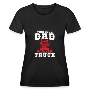 LKW-LKW-Antrieb-LKW Geschenk - Frauen Funktions-T-Shirt - Schwarz - Vorne - AI Model Female 172 light (172cm)