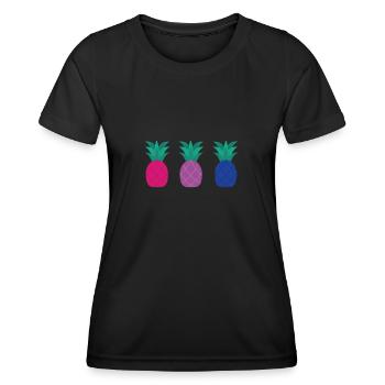 Ananas bisexuel Ananas bisexuel - T-shirt sport Femme - noir - Devant - AI Model Female 172 light (172cm)