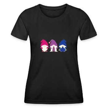 Gnome bisexuel Gnome Bisexuel Gnome Cadeau - T-shirt sport Femme - noir - Devant - AI Model Female 172 light (172cm)