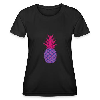 Ananas bisexuel Ananas bisexuel - T-shirt sport Femme - noir - Devant - AI Model Female 172 light (172cm)