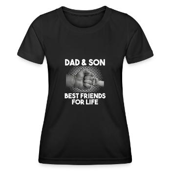 Dad & Son Papa Son Gift - Women's Functional T-Shirt - black - Front - AI Model Female 172 light (172cm)
