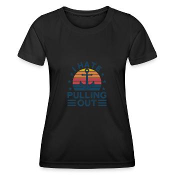 Kapitän Kapitäne Bootfahren Geschenk - Frauen Funktions-T-Shirt - Schwarz - Vorne - AI Model Female 172 light (172cm)