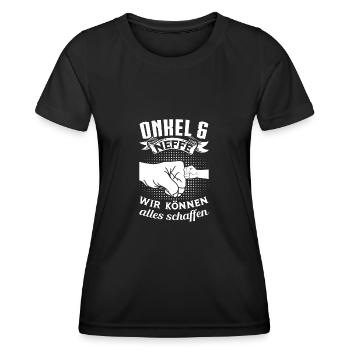Onkel Neffe Neffen Geschenk - Frauen Funktions-T-Shirt - Schwarz - Vorne - AI Model Female 172 light (172cm)