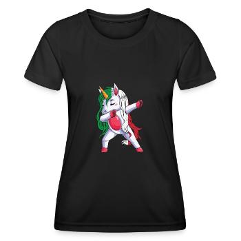 Drapeau Unicron Drapeau italien Italien - T-shirt sport Femme - noir - Devant - AI Model Female 172 light (172cm)