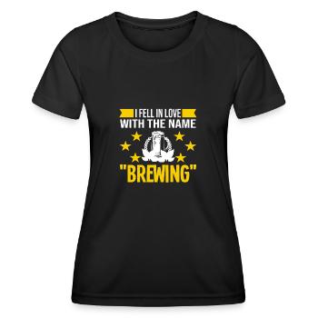 Brasserie Beer Cadeau - T-shirt sport Femme - noir - Devant - AI Model Female 172 light (172cm)