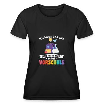 Vorschule Anfang Vorschulkind Geschenk - Frauen Funktions-T-Shirt - Schwarz - Vorne - AI Model Female 172 light (172cm)