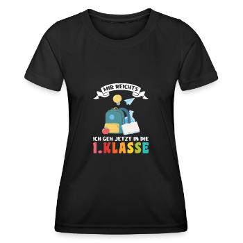 1.Klasse Schulanfang Schulanfänger Geschenk - Frauen Funktions-T-Shirt - Schwarz - Vorne - AI Model Female 172 light (172cm)