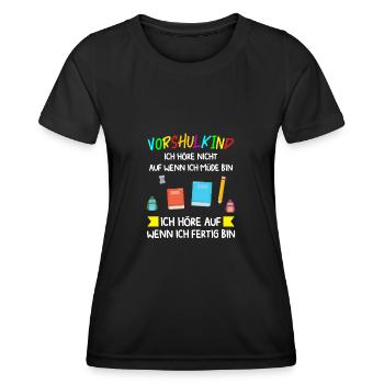Vorschule Anfang Vorschüler Geschenk - Frauen Funktions-T-Shirt - Schwarz - Vorne - AI Model Female 172 light (172cm)