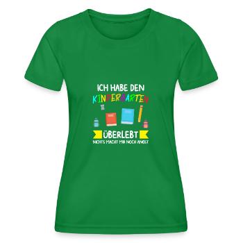 Kindergarten Abschluss Kita-Abgänger Geschenk - Frauen Funktions-T-Shirt - Kelly Green - Vorne - AI Model Female 172 dark (172cm)