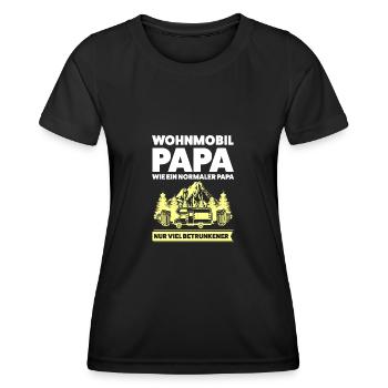 Camper Papa Wohnmobil Geschenk - Frauen Funktions-T-Shirt - Schwarz - Vorne - AI Model Female 172 light (172cm)