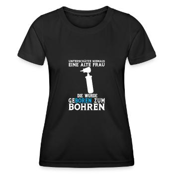 Zahn Zahnarzt Bohren Zahn Geschenk - Frauen Funktions-T-Shirt - Schwarz - Vorne - AI Model Female 172 light (172cm)
