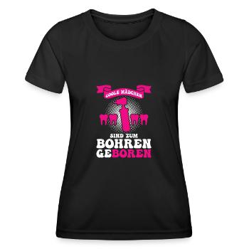 Zahn Zahnarzt Bohren Zahn Geschenk - Frauen Funktions-T-Shirt - Schwarz - Vorne - AI Model Female 172 light (172cm)