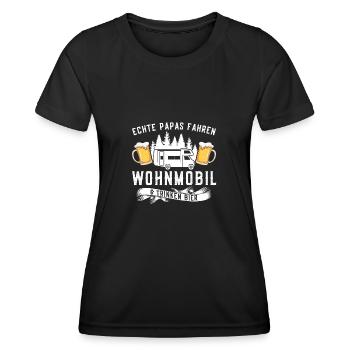 Campen Bier Camping & bier Bier Geschenk - Frauen Funktions-T-Shirt - Schwarz - Vorne - AI Model Female 172 light (172cm)
