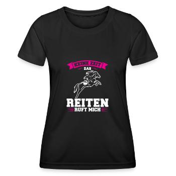 Reiten Mädchen Pferdesport Geschenk - Frauen Funktions-T-Shirt - Schwarz - Vorne - AI Model Female 172 light (172cm)