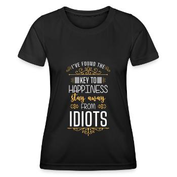 Glück Positiv Geld - Frauen Funktions-T-Shirt - Schwarz - Vorne - AI Model Female 172 light (172cm)
