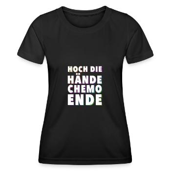 Chemo Krebstherapie Krebs Geschenk - Frauen Funktions-T-Shirt - Schwarz - Vorne - AI Model Female 172 light (172cm)