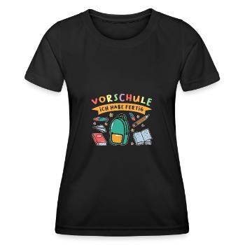 Vorschule Anfang Vorschulkinder Geschenk - Frauen Funktions-T-Shirt - Schwarz - Vorne - AI Model Female 172 light (172cm)