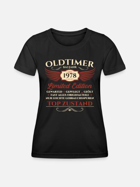 45. Geburtstag Mann Oldtimer April Jahrgang 1978 - Frauen Funktions-T-Shirt - Schwarz