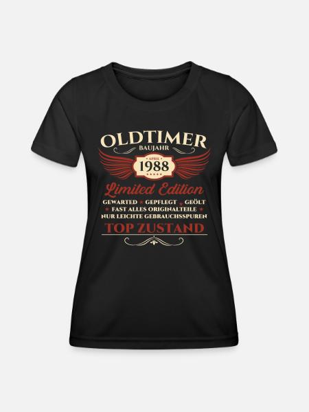 35. Geburtstag Mann Oldtimer April Jahrgang 1988 - Frauen Funktions-T-Shirt - Schwarz