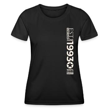 30th Birthday Man Original June Vintage 1993 - Women's Functional T-Shirt - black - Front - AI Model Female 172 light (172cm)
