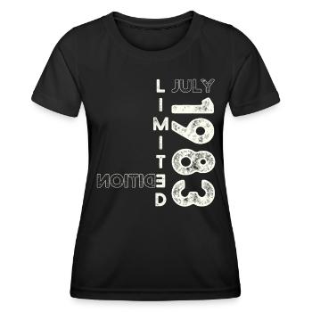 40th Birthday Man Original July Vintage 1983 - Women's Functional T-Shirt - black - Front - AI Model Female 172 light (172cm)