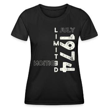 49th Birthday Man Original July Vintage 1974 - Women's Functional T-Shirt - black - Front - AI Model Female 172 light (172cm)