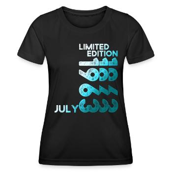 60th Birthday Man Original Juillet 1963 - T-shirt sport Femme - noir - Devant - AI Model Female 172 light (172cm)