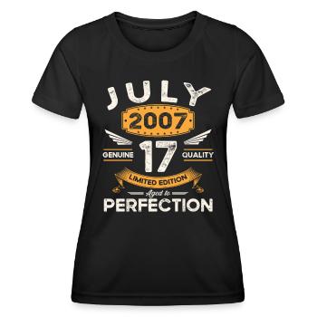 16th Birthday Man Legendary July Vintage 2007 - Women's Functional T-Shirt - black - Front - AI Model Female 172 light (172cm)