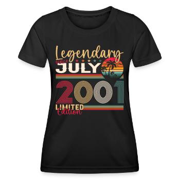 22nd Birthday Man Legendary July Vintage 2001 - Women's Functional T-Shirt - black - Front - AI Model Female 172 light (172cm)