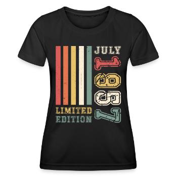 66. Geburtstag Mann Legendary Juli Jahrgang 1957 - Frauen Funktions-T-Shirt - Schwarz - Vorne - AI Model Female 172 light (172cm)