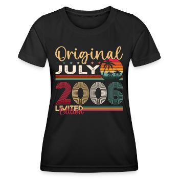 17th Birthday Man Original July Vintage 2006 - Women's Functional T-Shirt - black - Front - AI Model Female 172 light (172cm)