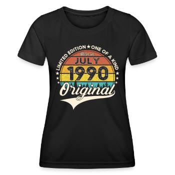 33rd Birthday Man Born In July Born 1990 - Women's Functional T-Shirt - black - Front - AI Model Female 172 light (172cm)