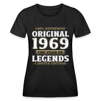 55. Geburtstag Original Januar Jahrgang 1969 - Frauen Funktions-T-Shirt - Schwarz - Vorne - AI Model Female 172 light (172cm)