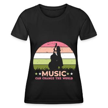 Musician Music Rhythm Clef - Women's Functional T-Shirt - black - Front - AI Model Female 172 light (172cm)