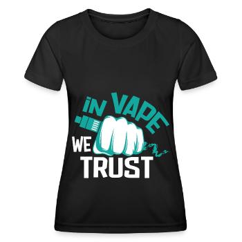 E-Zigarette E-Shisha Dampf Liquid - Frauen Funktions-T-Shirt - Schwarz - Vorne - AI Model Female 172 light (172cm)