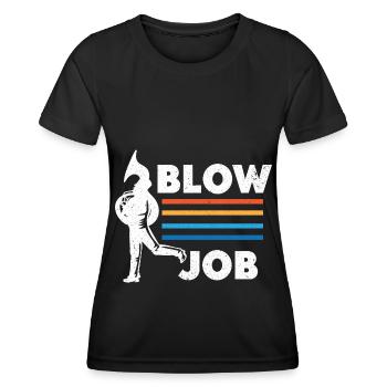 Wind instrument Saxophone Baritone Euphonium Tuba - Women's Functional T-Shirt - black - Front - AI Model Female 172 light (172cm)